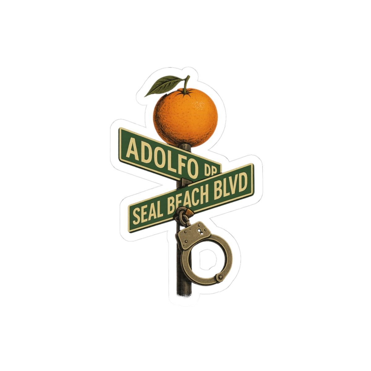 SEAL BEACH STREET SIGN STICKER